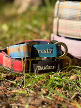 2.5cm幅 タータン・グレンチェックマーチンゲールカラー