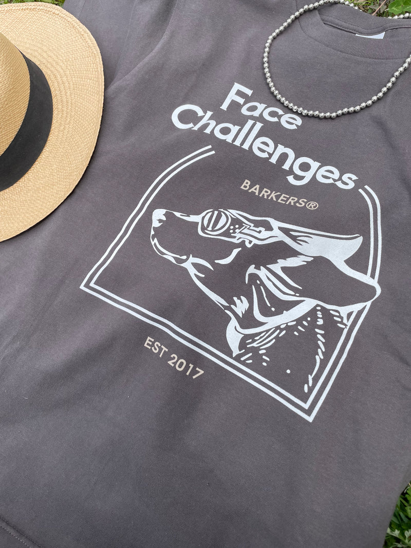 - Barkers original- Face challenges   Charity t-shirt 2025