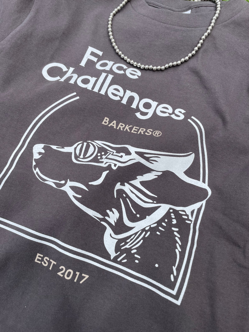 - Barkers original- Face challenges   Charity t-shirt 2025